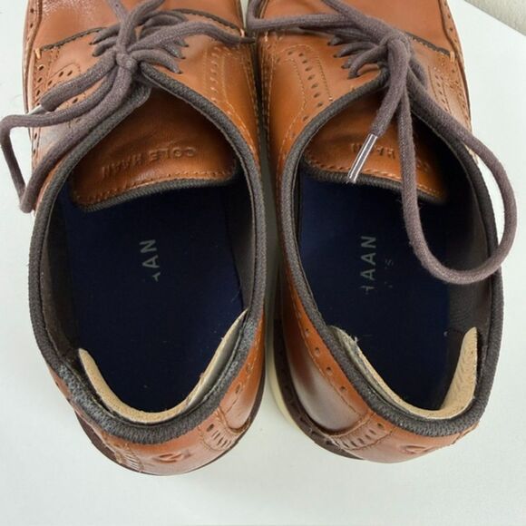 Cole Haan Men\'s Go-To Wing Tip Oxford Shoes in British Tan Size 9.5 main image 4